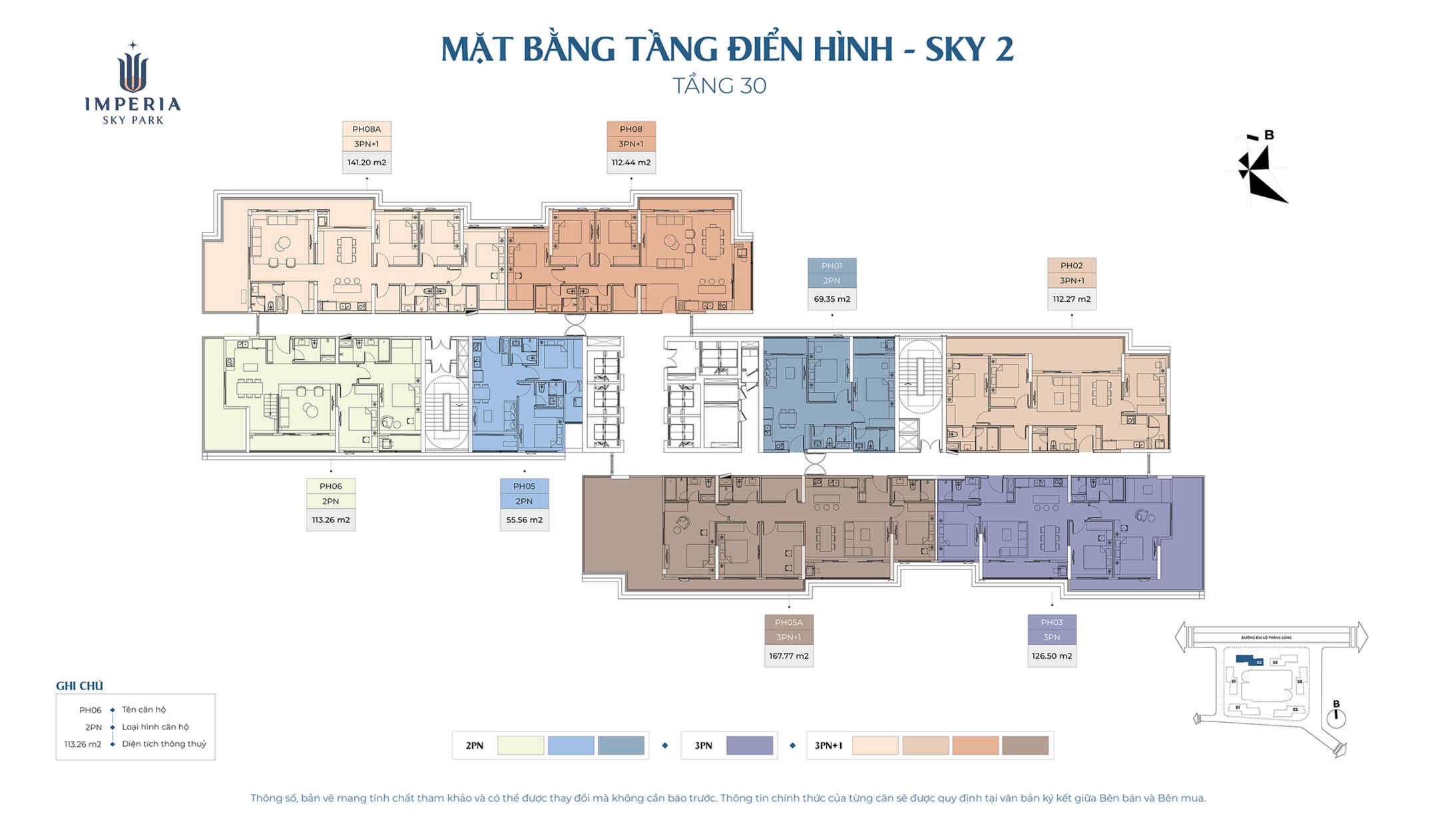 Mặt bằng Imperia Sky Park Tầng 30