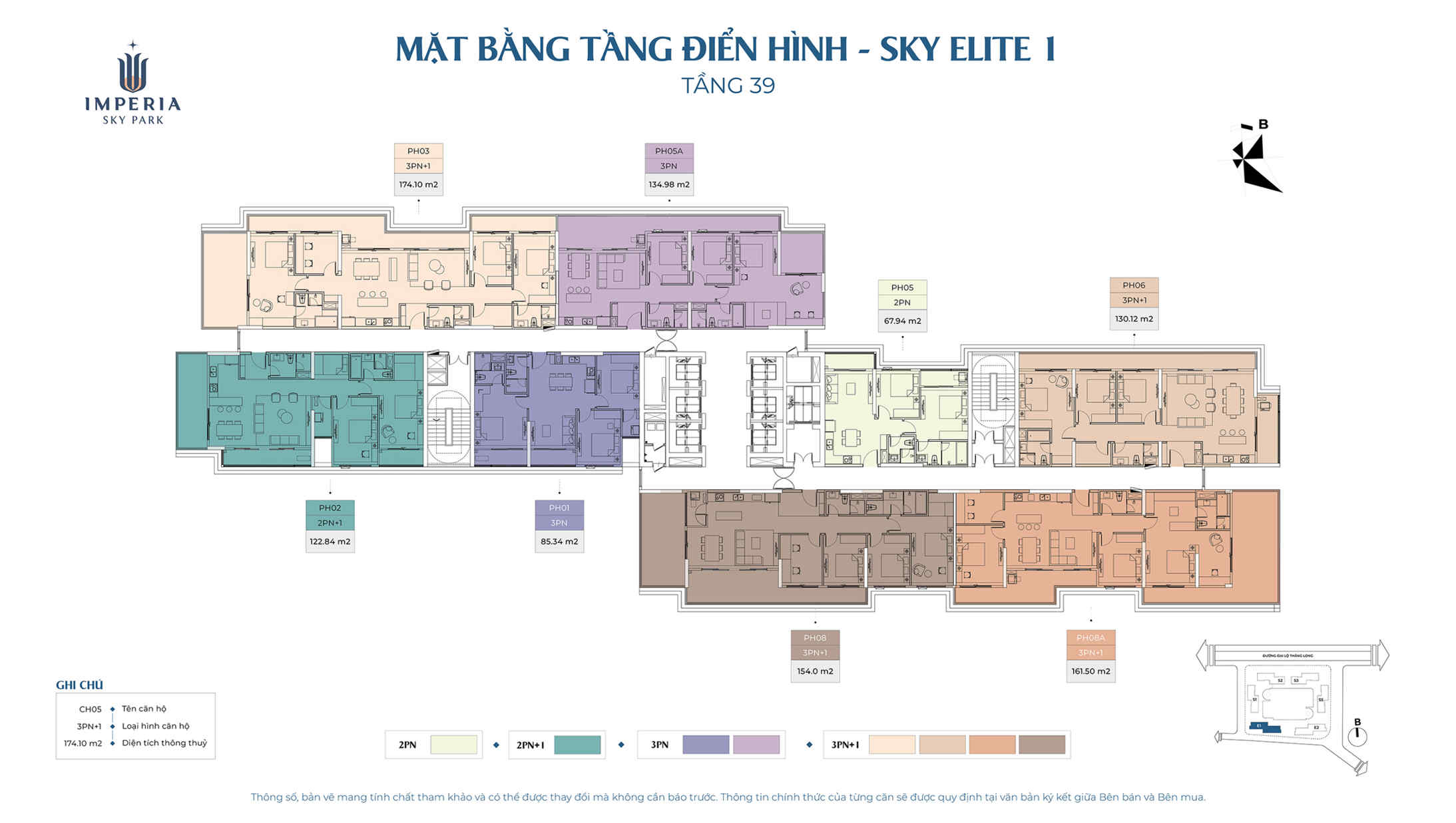mặt bằng Tòa Elite 1 Imperia Sky Park