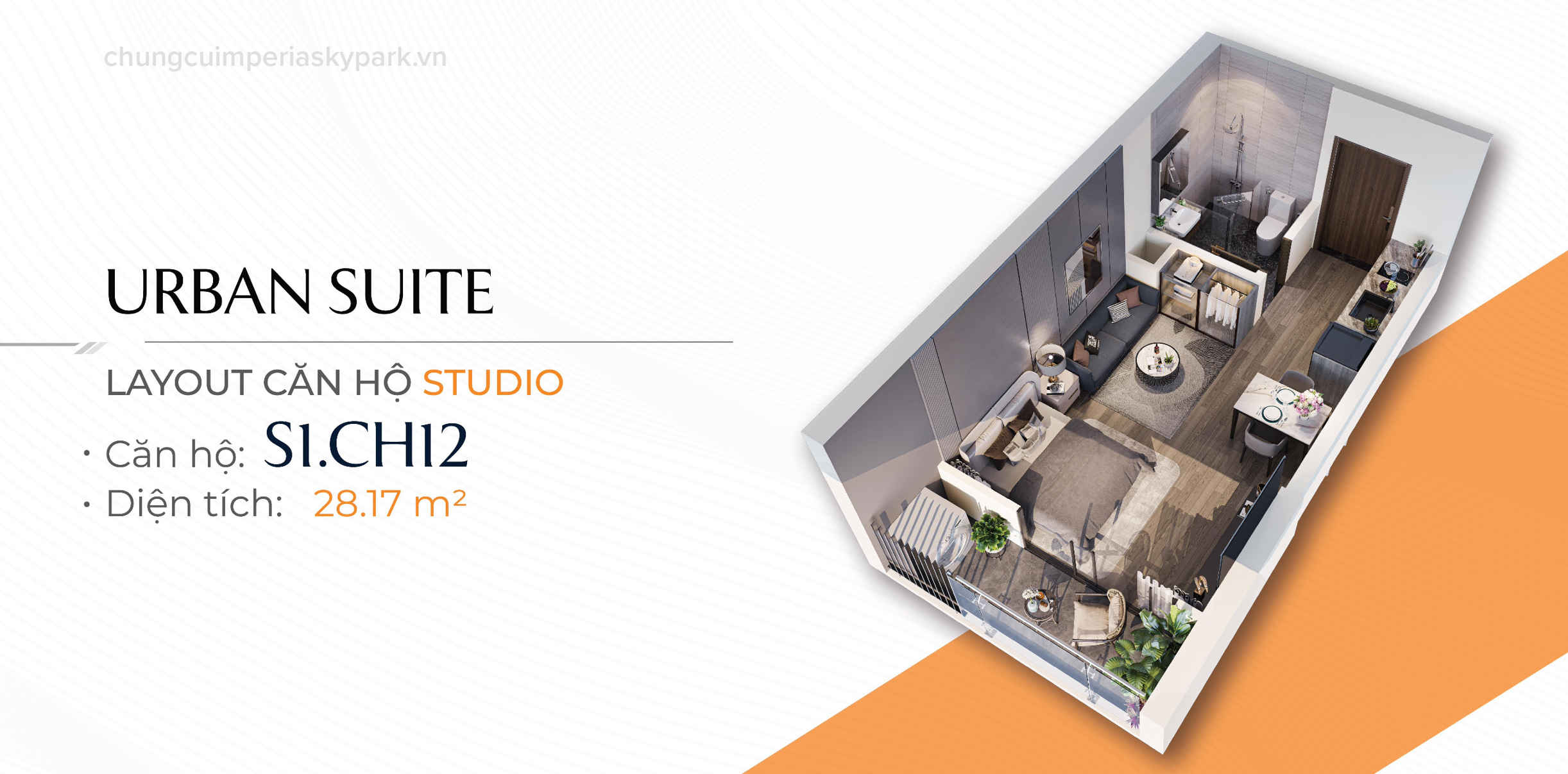 Thiết kế căn hộ Stuidio Imperia Sky Park