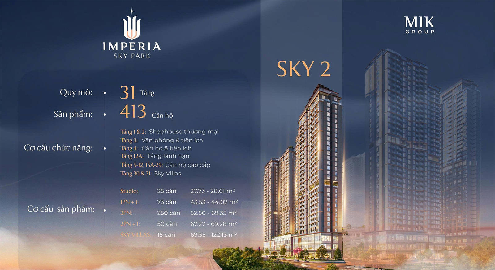 Tòa Sky 2 Imperia Sky Park - Thông tin chi tiết
